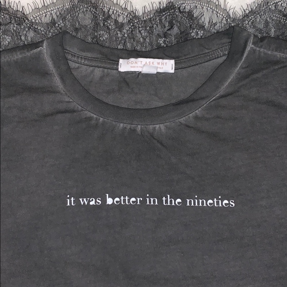 Nineties Lace Trimmed Tee